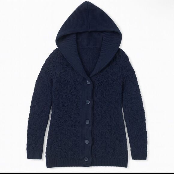 SSEINSE Men’s Hooded Knit Cardigan XL/XXL Italy Button Front Sweater Soft 0014 - Picture 2 of 9